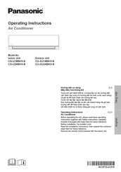 Panasonic CS-XU24BKH-8 Operating Instructions Manual