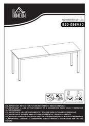 HOMCOM 920-096V80 Assembly Instructions Manual