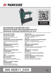 Parkside PDT 40 F4 Operation And Safety Notes