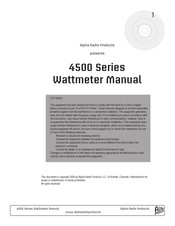Alpha Radio Products 4515 Manual