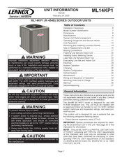 Lennox EL16KP1-036 Unit Information