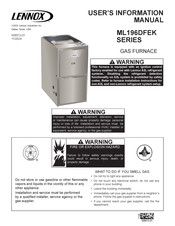 Lennox ML196DFEK Series User's Information Manual