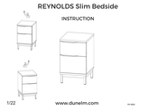 Dunelm REYNOLDS Slim Bedside Instructions Manual