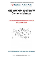 GE WWXR4100T6WW Owner's Manual