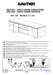 Gautier ARCO CHENE STRUCTURE D21 Assembly Instructions Manual
