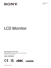 Sony LMD-32M1MD Instructions For Use Manual