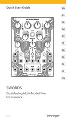 Behringer SWORDS Quick Start Manual