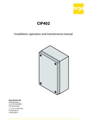 ORGA CIP402-22 Installation, Operation And Maintenance Manual