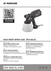 Parkside PFS 450 B1 Operation And Safety Notes