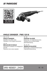 Parkside 465651 2404 Operation And Safety Notes