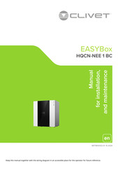 CLIVET EASYBox HQCN-NEE 1 BC Manual For Installation And Maintenance