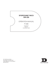 Daktronics SPORTSOUND RACK SSR-220 Operation Manual