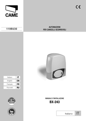 CAME BX-243 Installation Manual