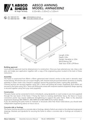 ABSCO SHEDS AWN6030N2 Manual
