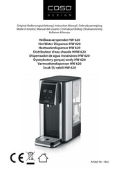 CASO DESIGN HW 620 Instruction Manual