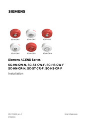 Siemens ACEND SC-HS-CW-F Installation Manual