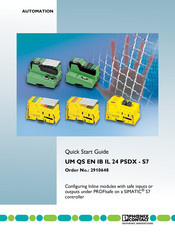 Phoenix Contact IB IL 24 PSDO 4/4-PAC Quick Start Manual