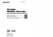 Sony MZ-B100 - Minidisc Business Product Recorder Operating Instructions Manual