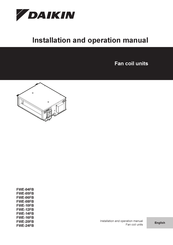 Daikin FWE-10FB Installation And Operation Manual