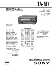Sony TA-M7 Service Manual
