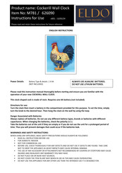 ELDO Home Decoration Cockerill M781 Instructions For Use Manual