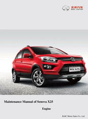 BAIC Senova X25 2015 Maintenance Manual
