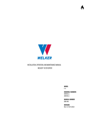 Welker F-4 Installation, Operation And Maintenance Manual
