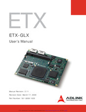 ADLINK Technology ETX-GLX User Manual