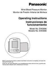 Panasonic EW-3006 Operating Instructions Manual