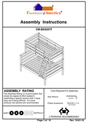 Furniture of America CM-BK620TF Assembly Instructions Manual