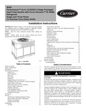 Carrier Performance 50NR Installation Instructions Manual