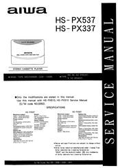 Aiwa HS-PX537 Service Manual