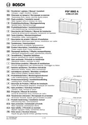Bosch FSH 0000 A Product Description/Installation Manual