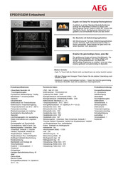 AEG EPB351020M Installation Instruction