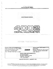 Racal-Dana 4002 Manual