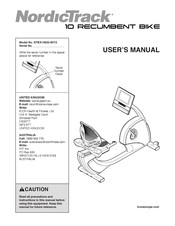 NordicTrack 10 RECUMBENT BIKE User Manual