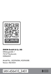 Silvercrest SKPMR A1 Operation And Safety Notes