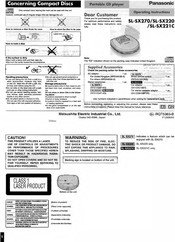 Panasonic SL-SX221C Operating Instructions Manual