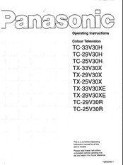Panasonic TX-33V30XE Operating Instructions Manual