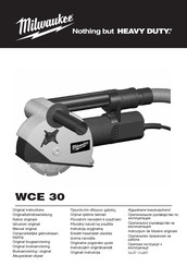Milwaukee WCE 30 Original Instructions Manual