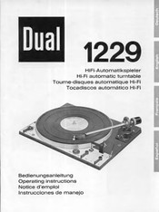Dual 1229 Operating Instructions Manual