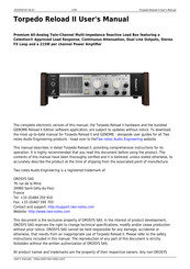 OROSYS Two Notes Torpedo Reload II User Manual
