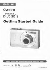 Canon Digital IXUS 90IS Getting Started Manual
