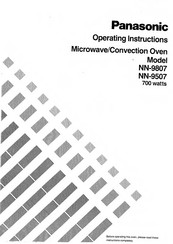 Panasonic NN-9807 Operating Instructions Manual