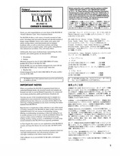 Roland LATIN SR-JV80-18 Owner's Manual