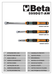 Beta 599DGT-AW/30 Instructions For Use Manual