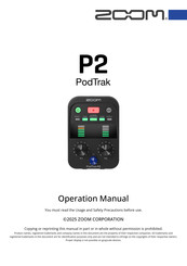 Zoom PodTrak P2 Operation Manual