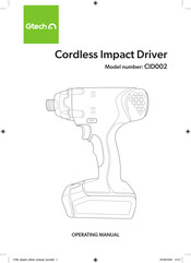 Gtech CID002 Operating Manual
