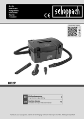 Scheppach HD2P Translation Of Original Instruction Manual