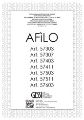 Gessi AFILO 57303 Manual